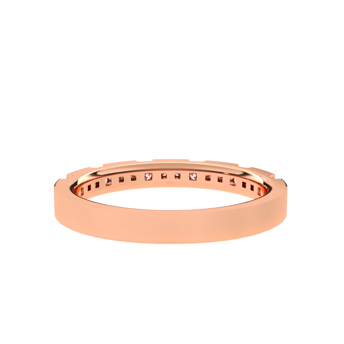 Fancy Round Diamond Half Eternity Band